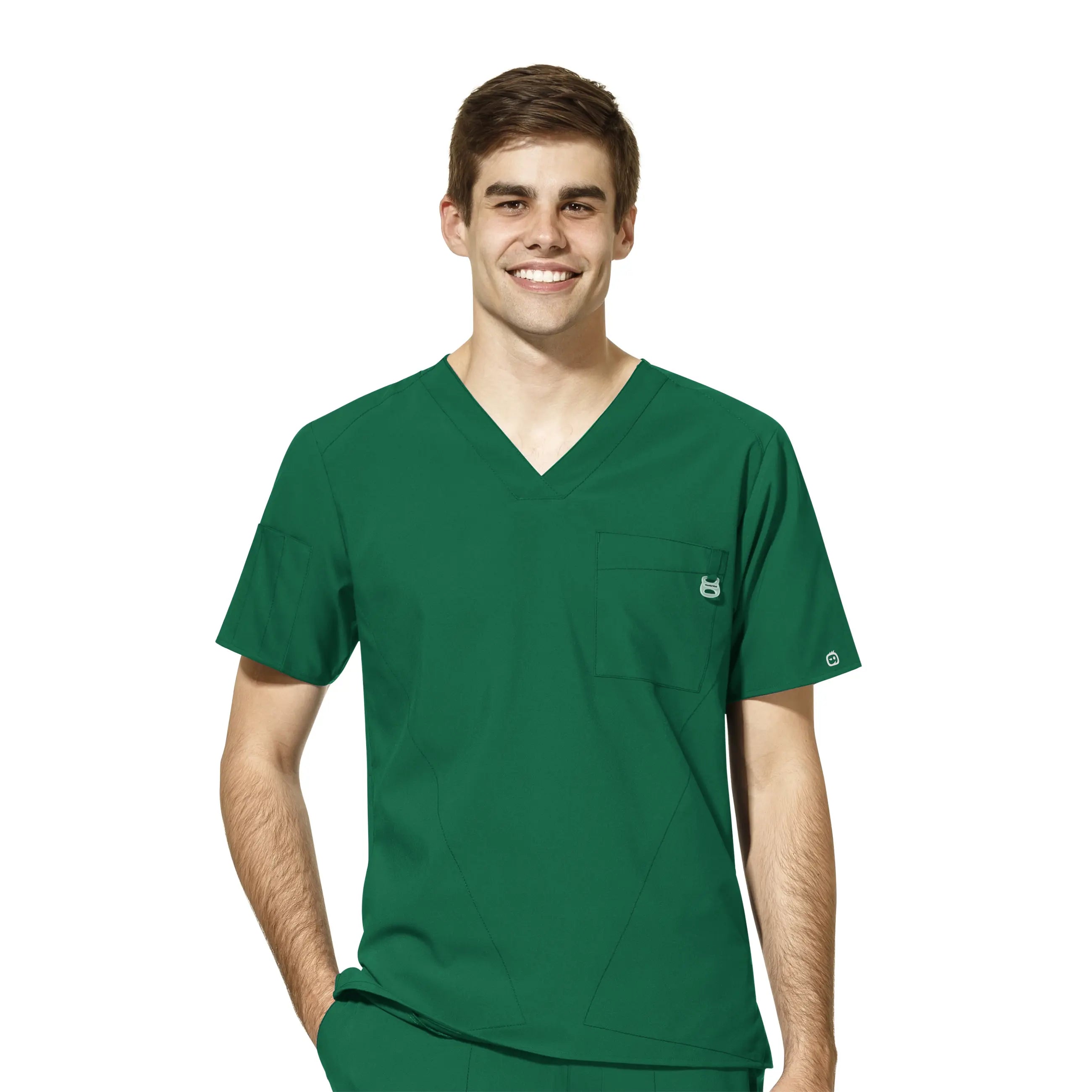 Wink Men's W123 V-Neck Scrub Top - Hunter