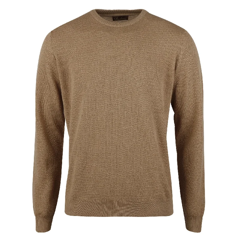 Stenstroms - Textured Merino Crew Neck Beige