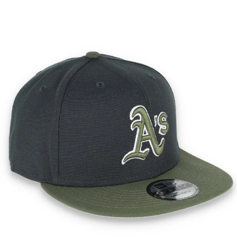 Super Deal New Era Oakland Athletics 2-Tone Color Pack 9FIFTY Snapback Hat - Grey/Olive Super Deal New Era Oakland Athletics 2-Tone Color Pack 9FIFTY Snapback Hat - Grey/Olive