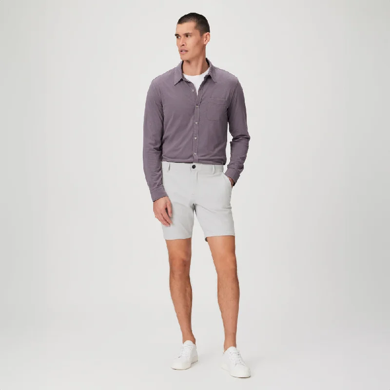 Light Shadow Grey Rickson Slim Fit Trouser Shorts - PAIGE