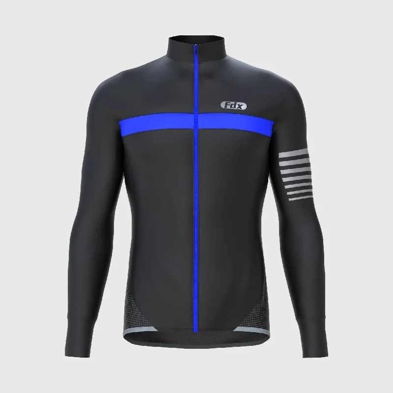 Deal Frenzy Fdx All Day Men's & Boy's Blue Thermal Roubaix Long Sleeve Cycling Jersey Deal Frenzy Fdx All Day Men's & Boy's Blue Thermal Roubaix Long Sleeve Cycling Jersey