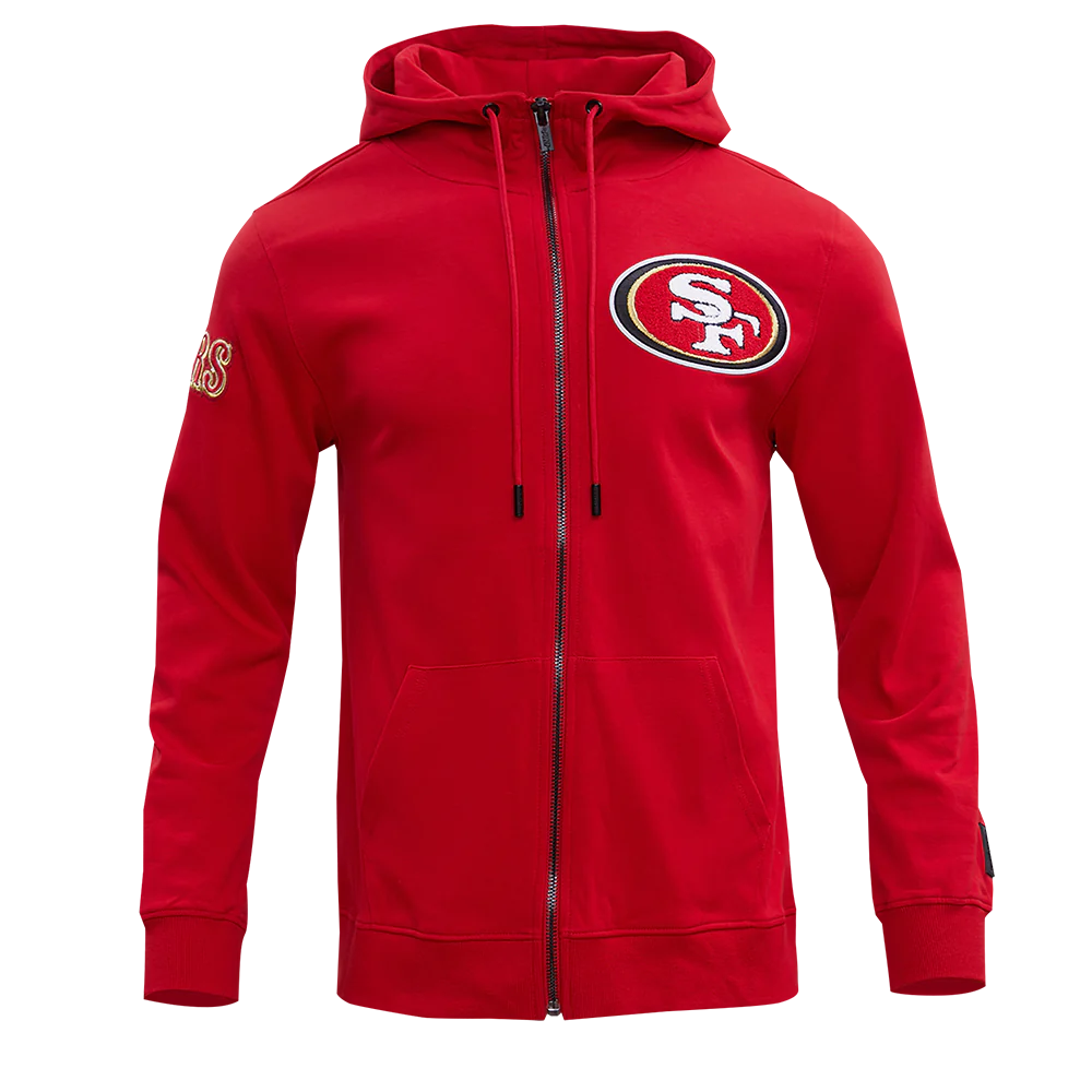 Savings Galore Pro Standard Men's San Francisco 49ers 4-Hit Full-Zip Hoodie-Scarlet