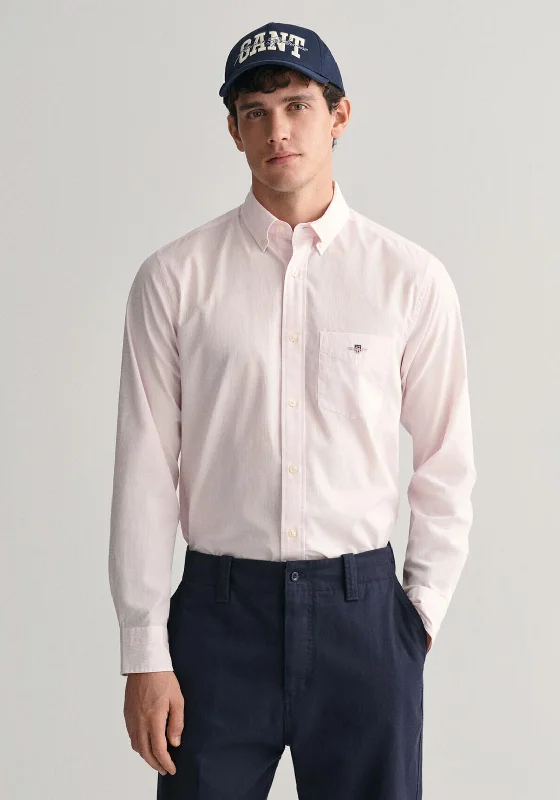 Gant Banker Stripe Poplin Shirt, Light Pink