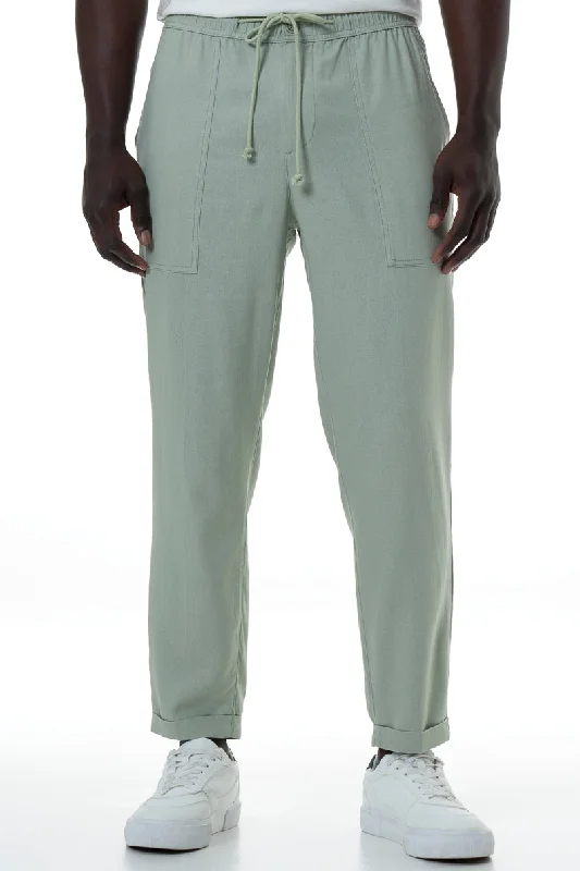 Bargain Alert Elasticated Waist Pants _ 155438 _ Sage