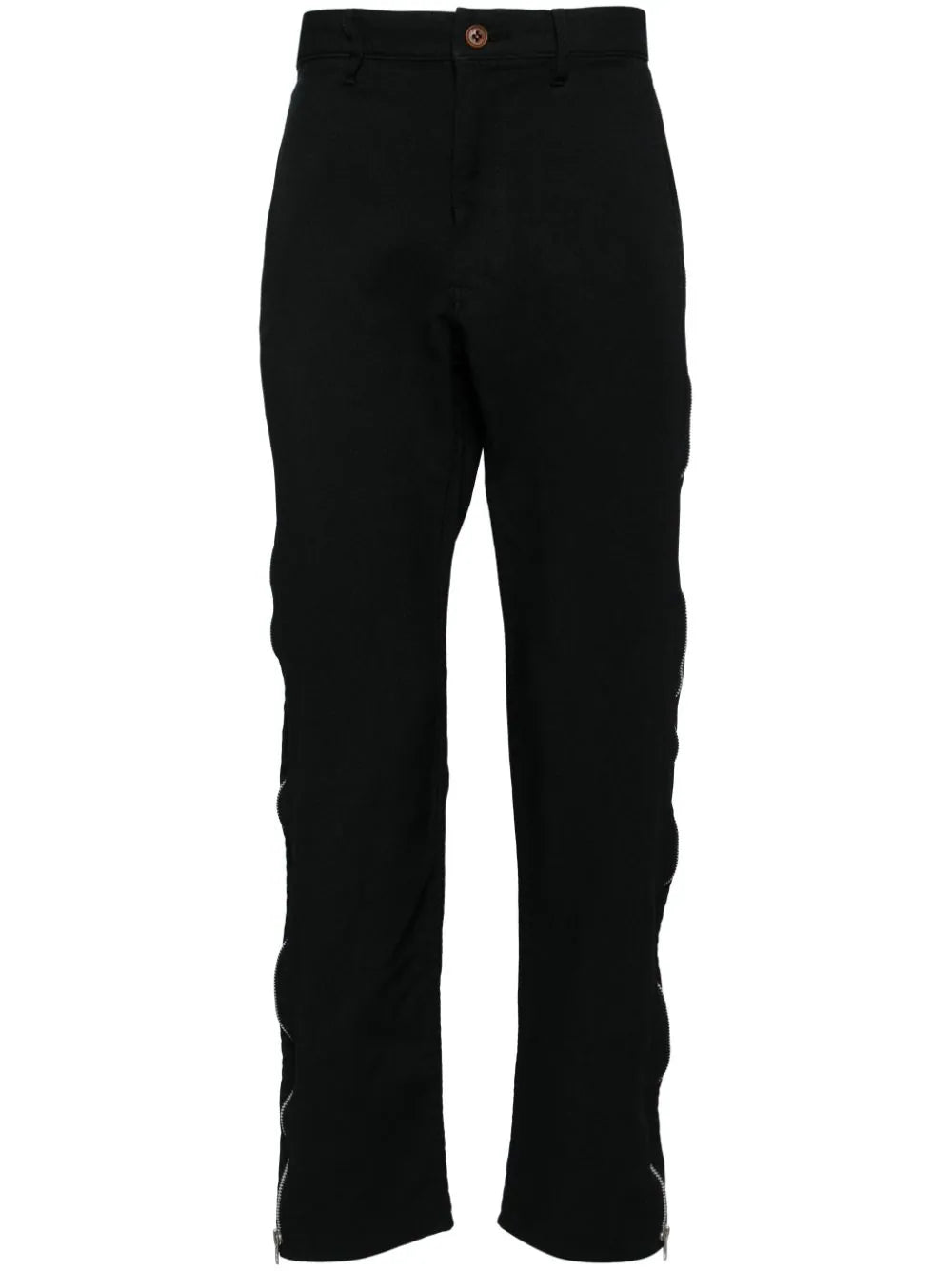 Zip-Up Tapered Trousers