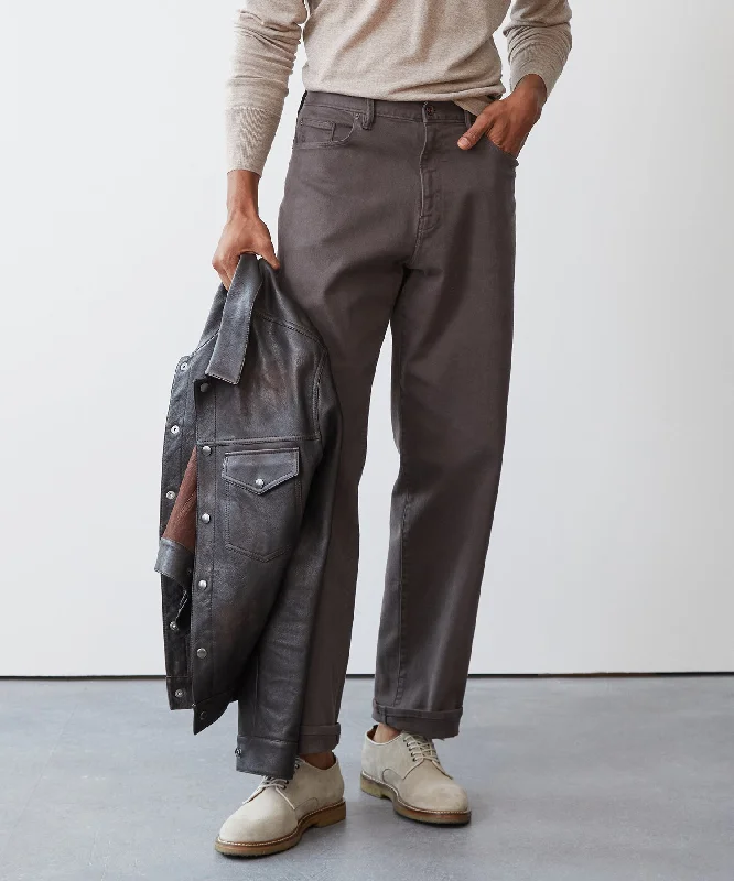 Weekend Bargains Await You Relaxed Fit 5-Pocket Chino in Dark Granite