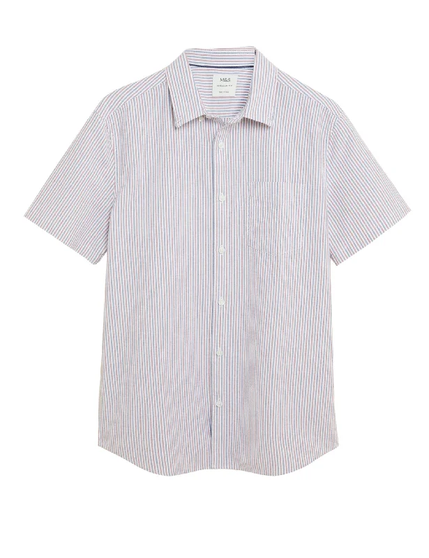 YEAR-End Clearance Pure Cotton Striped Oxford Shirt