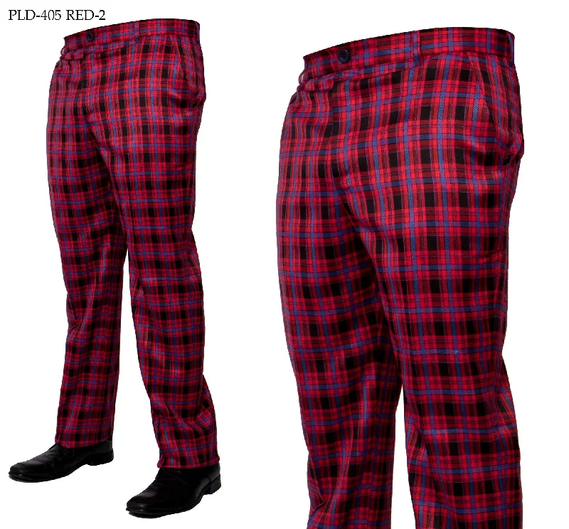 Great Bargain PLD-405 I PRESTIGE PLAID PANTS I RED-2
