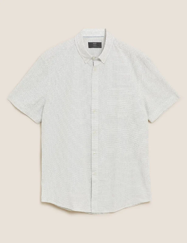 Discount Extravaganza Easy Iron Pure Cotton Pindot Shirt