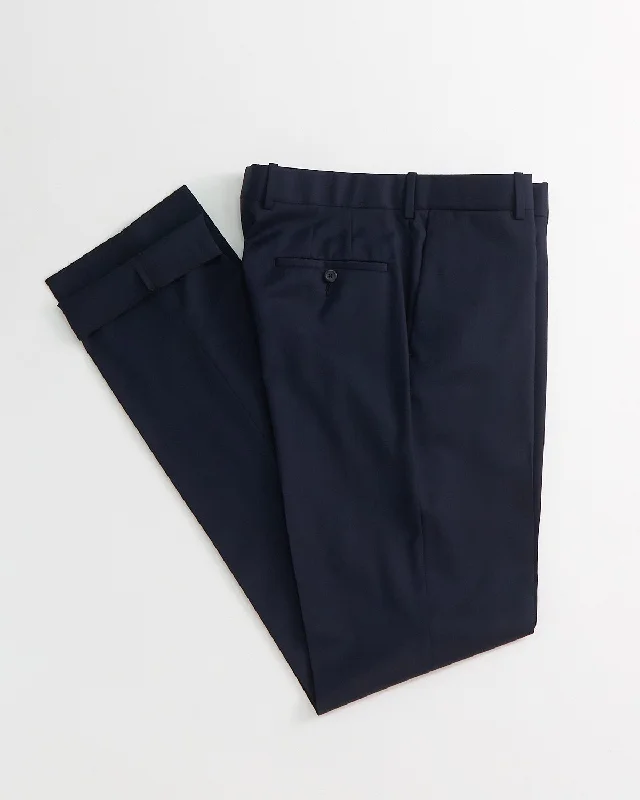 'Cade' Super 100S Navy Wool Pants