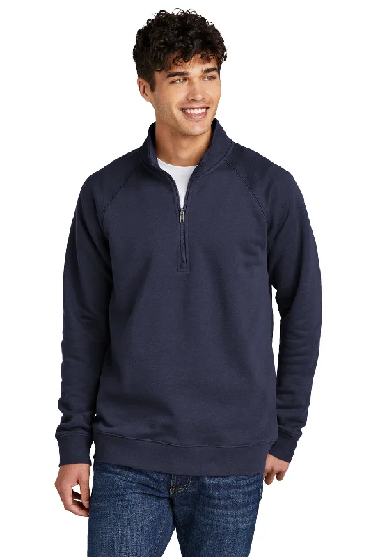 Sport-Tek Mens Drive Fleece 1/4 Zip Sweatshirt - True Navy Blue