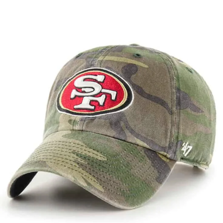 Limited Offer '47 BRAND SAN FRANCISCO 49ERS CAMO '47 CLEAN UP ADJUSTABLE HAT