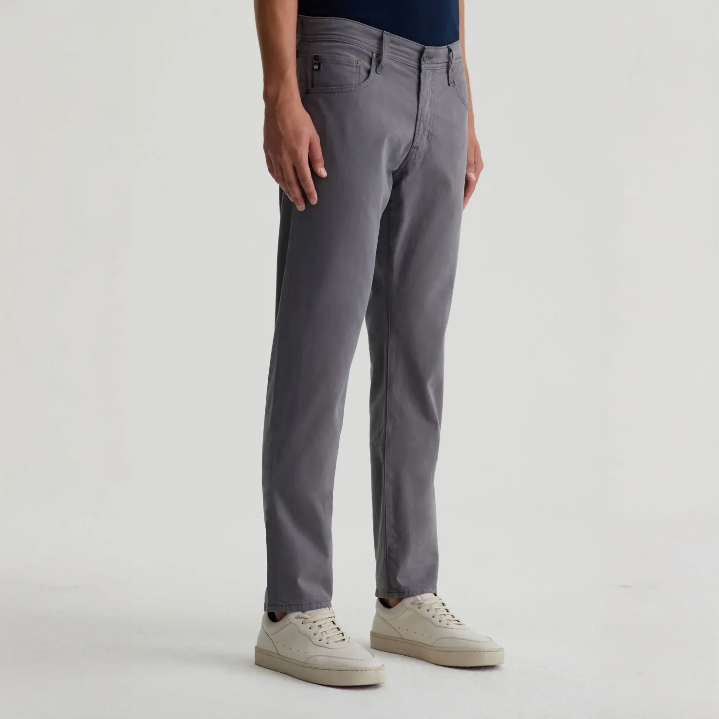 Weekend Deal Sulfur Folkestone Mid-Gray Modern Slim Tellis Sueded Pants - AG