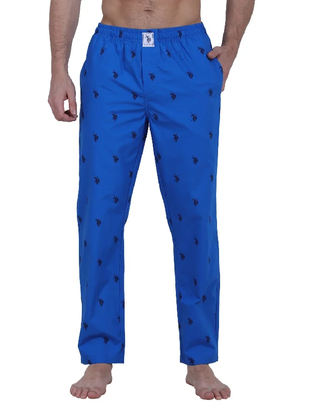 Great Bargains US Polo Printed Cotton Blue Pyjama Lower Night Wear For Men