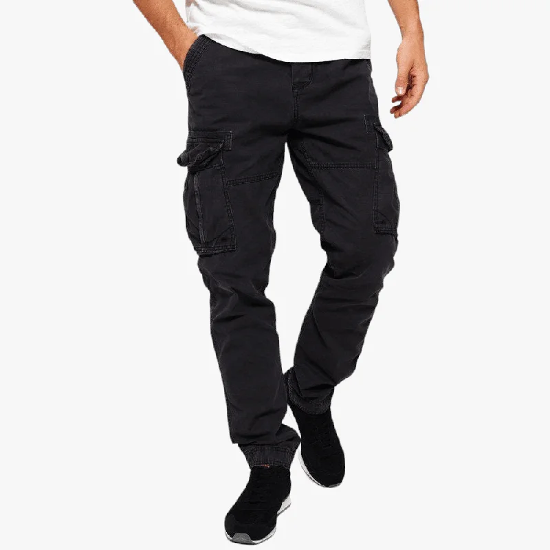 Superdry Mens Core Cargo Pants Washed Black