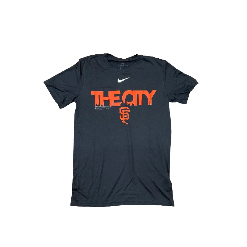 Blowout Deals Nike Mens Short Sleeve Essentials Giants Team My City - Black