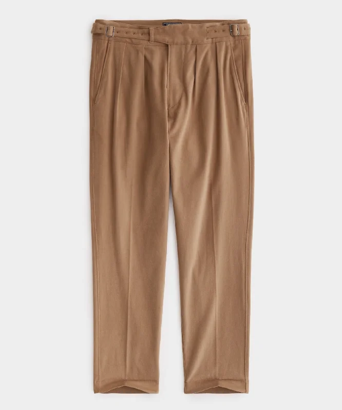 Price Drop Alert Italian Brushed Cotton Gurkha Trouser in Tan