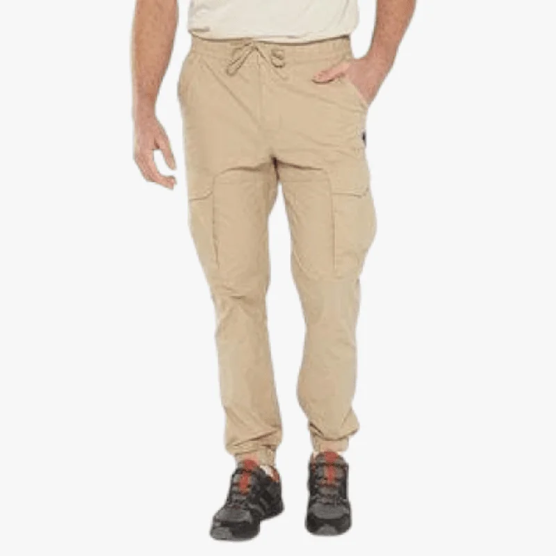 Jeep Mens Cargo Jogger Pants Stone