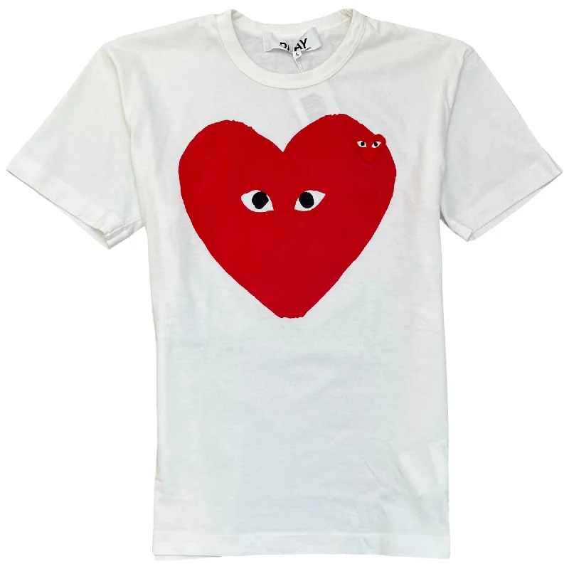 Men's Heart Logo T-Shirt White Size L