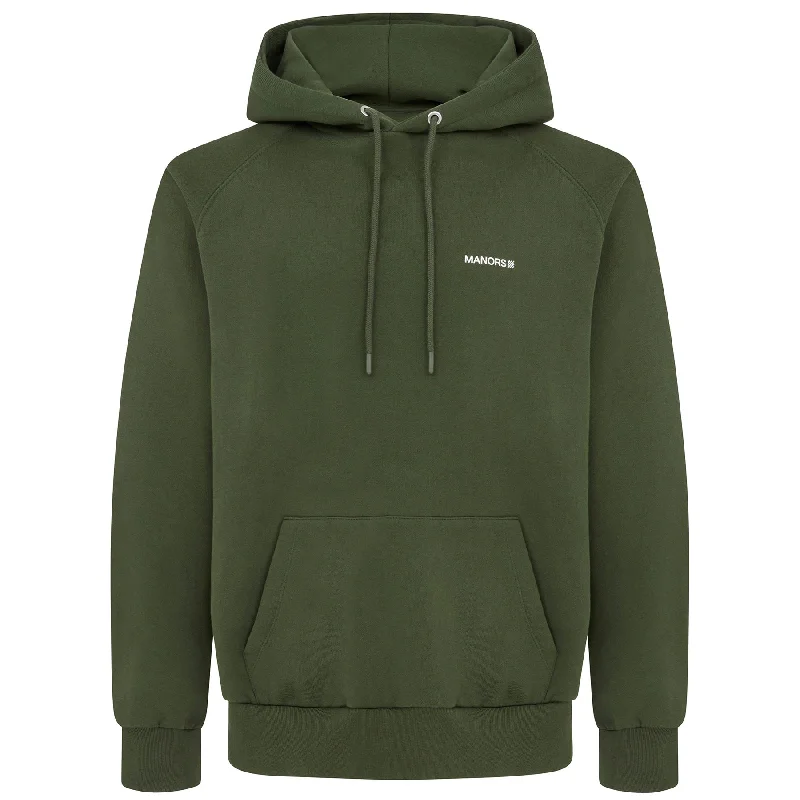 Organic Knitted Cotton Logo Hoodie Green - 2024