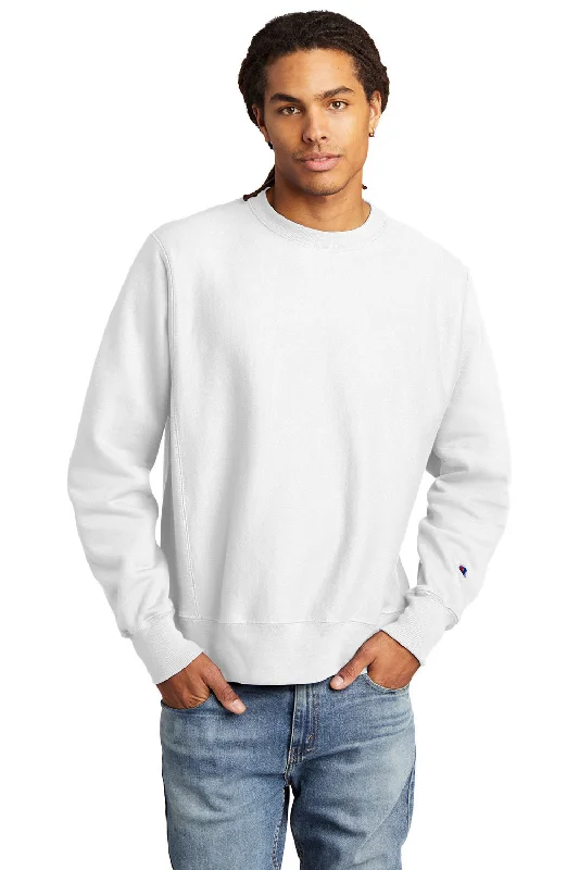 Champion Mens Shrink Resistant Crewneck Sweatshirt - White