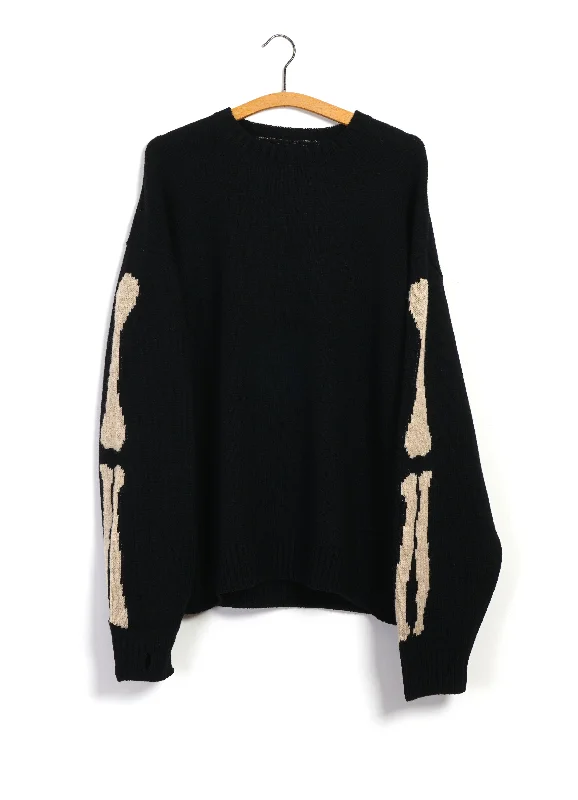 BONE | 5G Wool Crew Sweater | Black