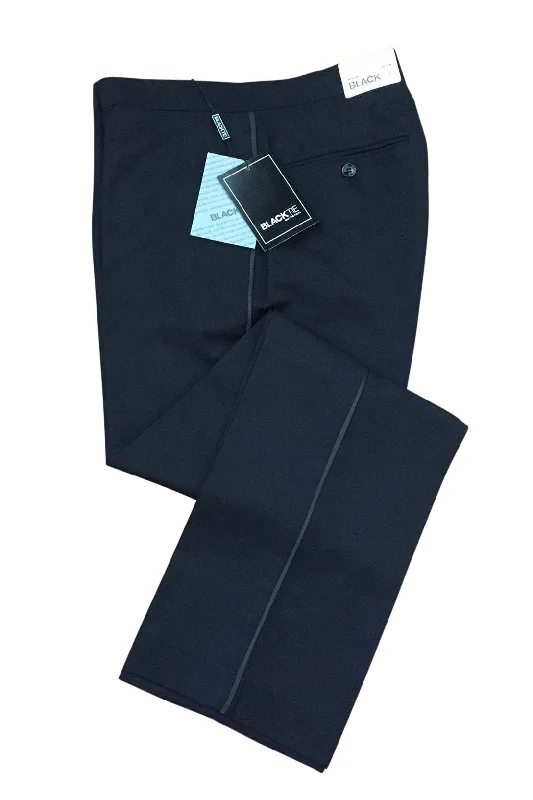 Great Deal "Washington" Black Stretch Blend Tuxedo Pants