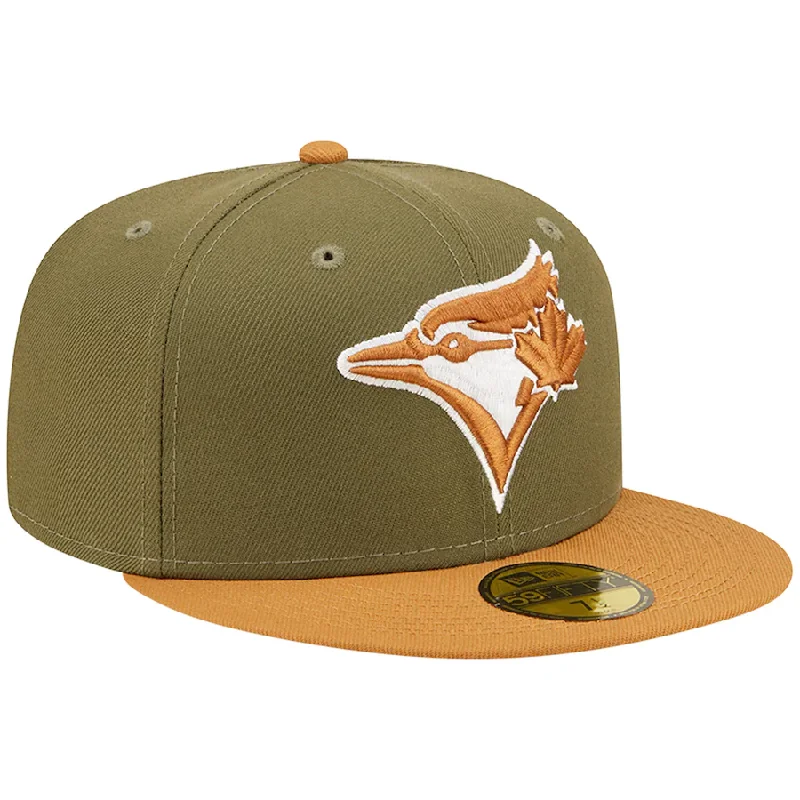 Don't Miss Out New Era Toronto Blue Jays Two-Tone 59Fifty Fitted Hat- Olive/Tan