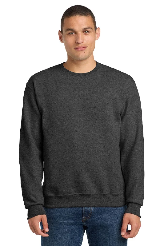 Jerzees Mens NuBlend Fleece Crewneck Sweatshirt - Heather Black