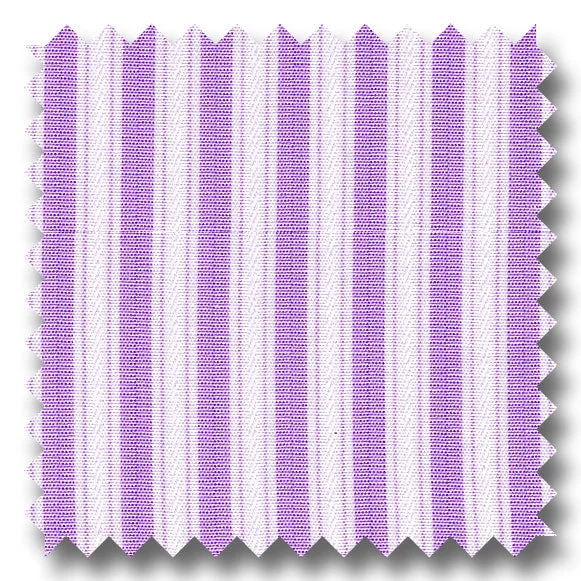 Lavender Stripe 2Ply Broadcloth - Custom Dress Shirt