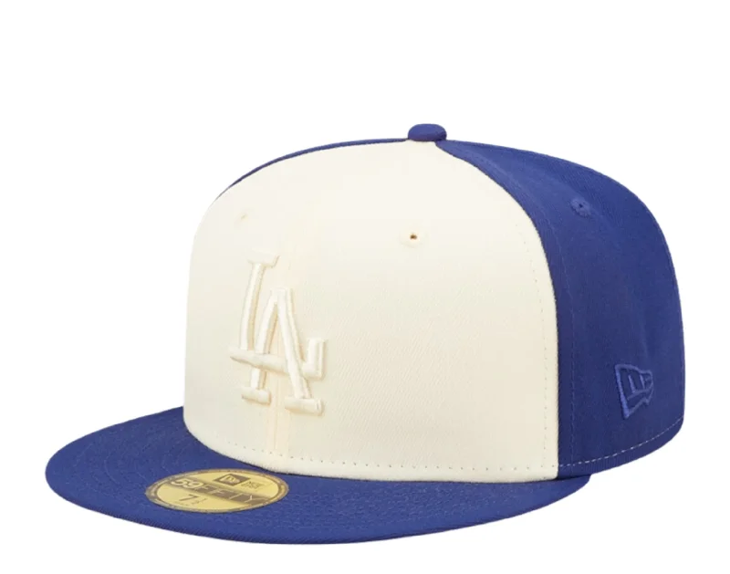 Major Deal NEW ERA LOS ANGELES DODGERS 2-TONE 59FIFTY FITTED HAT-BLUE/CREAM