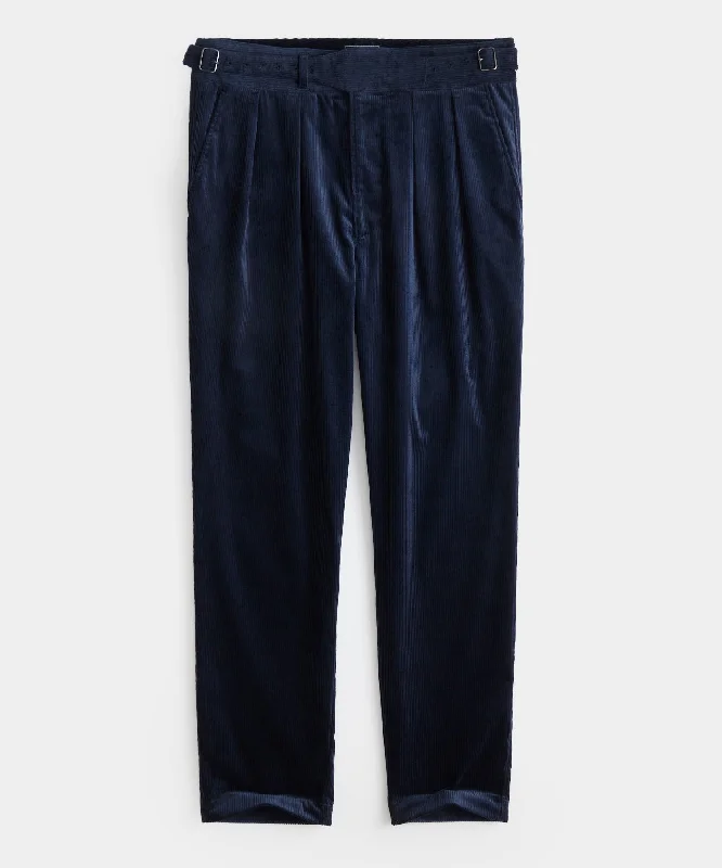 Weekend Savings Spectacular Italian Corduroy Gurkha Trouser in Navy