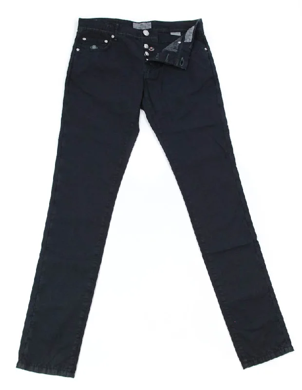 Luigi Borrelli Midnight Navy Blue Pants - 30 US / 46 EU