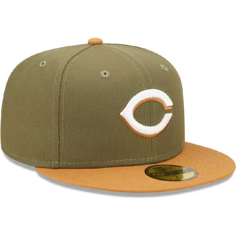 Great Bargain New Era Cincinnati Reds Two-Tone Color Pack 59FIFTY Fitted Hat -Olive/Brown Great Bargain New Era Cincinnati Reds Two-Tone Color Pack 59FIFTY Fitted Hat -Olive/Brown