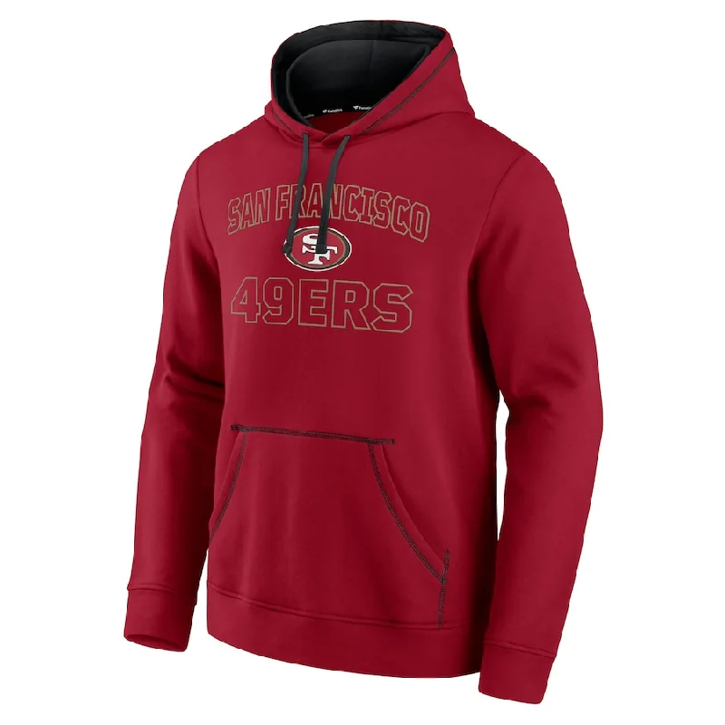Price Reduction San Francisco 49ers Fanatics Branded Tiebreaker Pullover Hoodie - Scarlet Price Reduction San Francisco 49ers Fanatics Branded Tiebreaker Pullover Hoodie - Scarlet