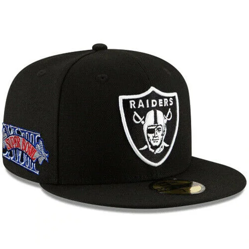 Super Sale NEW ERA LAS VEGAS RAIDERS XVIII SUPERBOWL PATCH 59FIFTY FITTED HAT