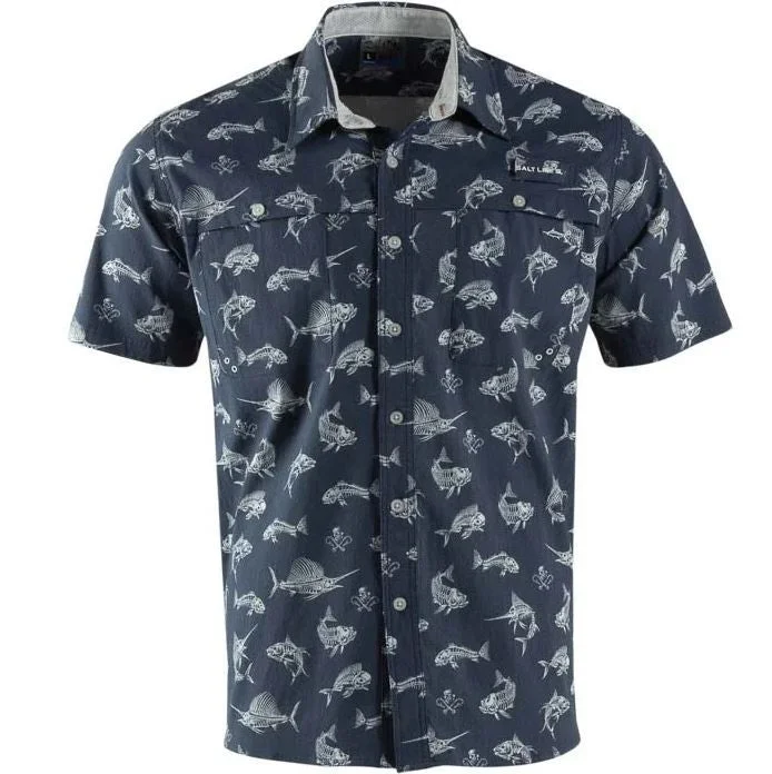 Quick Deals Salt Life Short Sleeve Men's Woven Shirts