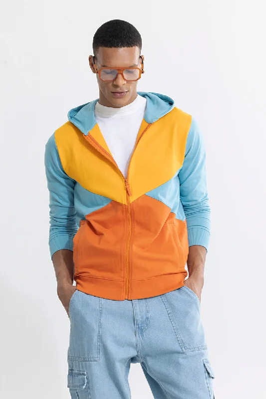 Unmissable Sale Blending Colour Orange Hoodie