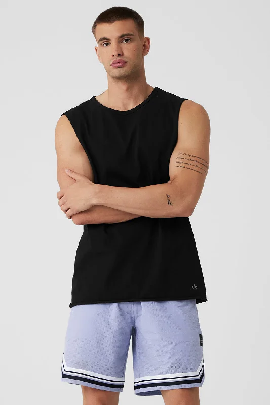 Weekend Offers That Dazzle Society Raw Edge Tank - Black