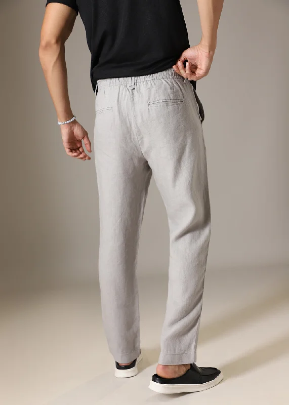 Gravel Grey Linen Pant