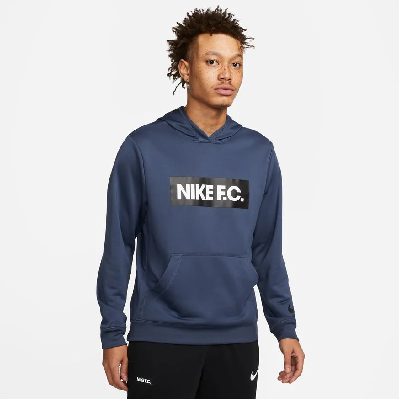 Instant Deal Nike F.C. Men's Soccer Hoodie -THUNDER BLUE/WHITE/BLACK