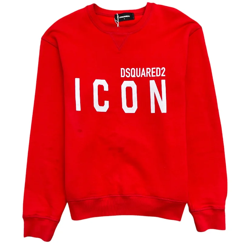 Men's Icon Logo Sweatshirt Red Size L