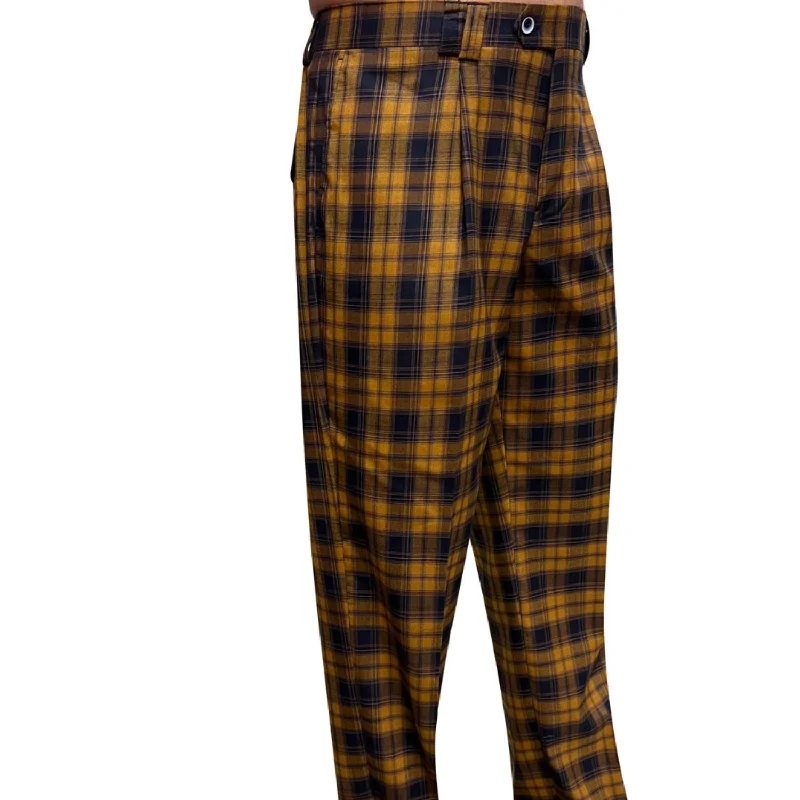 Weekend Savings Sensation Antlia Collection: Copper Plaid Wide-Leg Pants