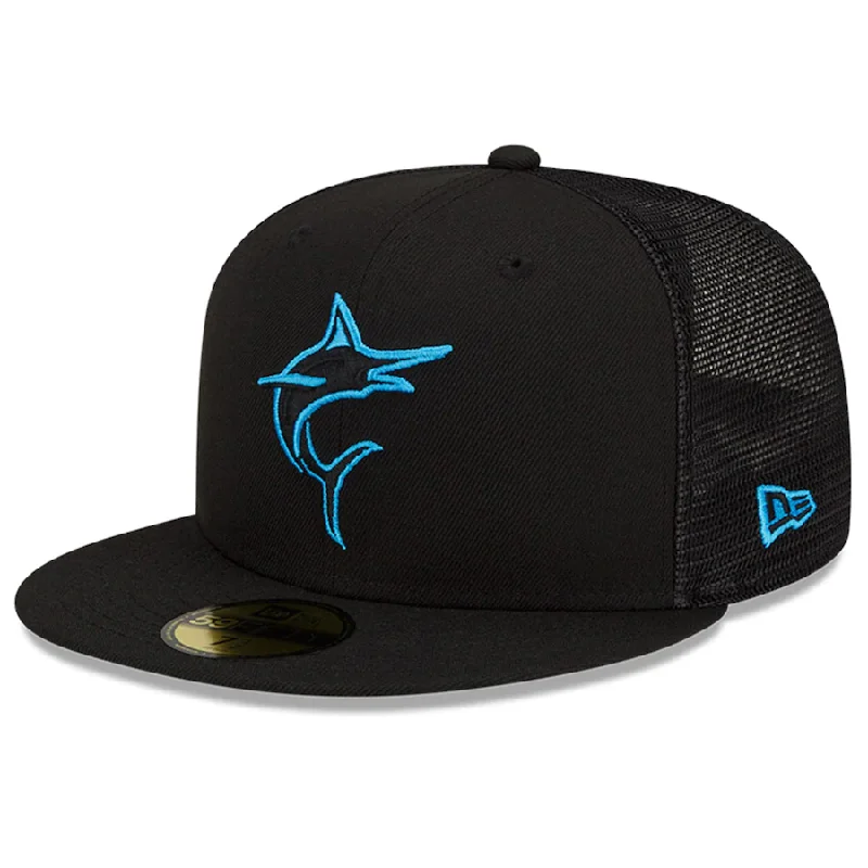 Season Finale Sale New Era Miami Marlins 2022 Batting Practice 59FIFTY Fitted Hat - Black Season Finale Sale New Era Miami Marlins 2022 Batting Practice 59FIFTY Fitted Hat - Black