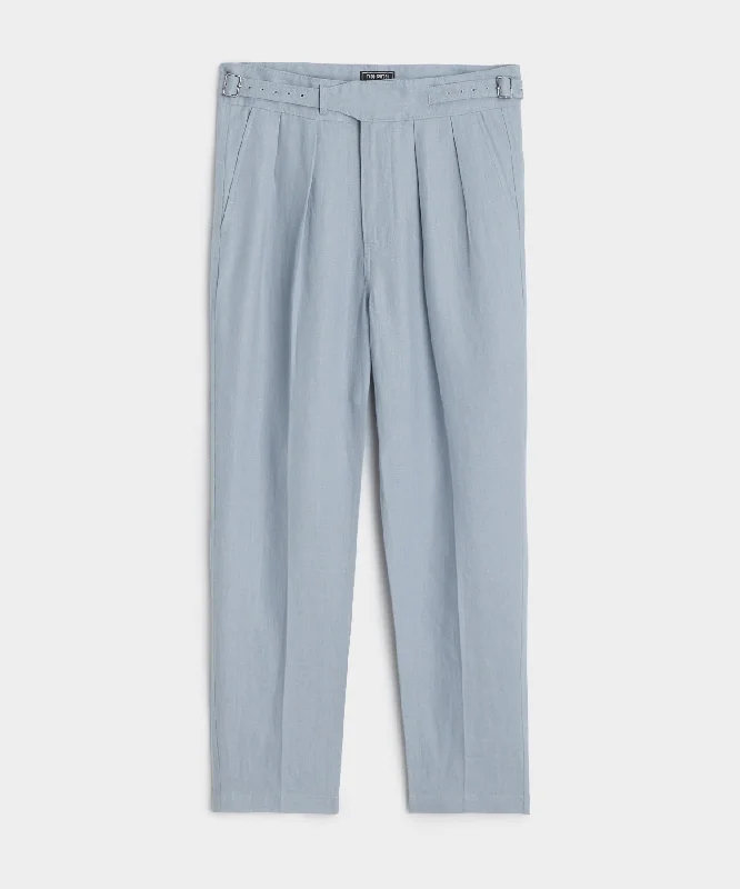 Weekend Savings Fiesta Irish Linen Gurkha Trouser in Steel Blue