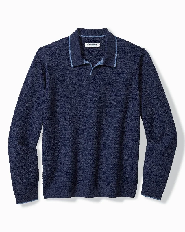 Tommy Bahama Coolside Harbor IslandZone Sweater Polo Navy