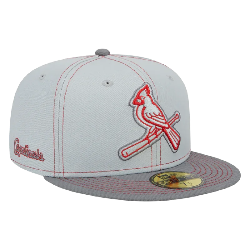 Crazy Deals New Era St. Louis Cardinals Gray Pop 59Fifty Fitted Hat- Gray