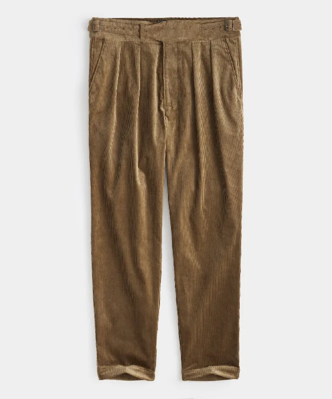 Exclusive Deal Italian Corduroy Gurkha Trouser in Khaki