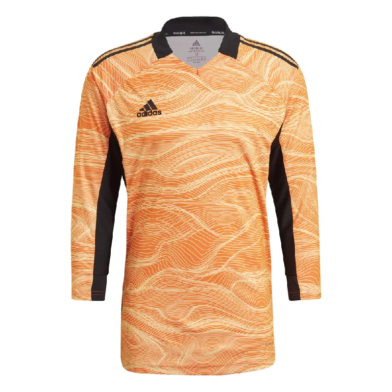 Deep Discounts Adidas Condivo 21 Goalkeeper Mens Custom Soccer Long Sleeve Jersey - Acid Orange Deep Discounts Adidas Condivo 21 Goalkeeper Mens Custom Soccer Long Sleeve Jersey - Acid Orange
