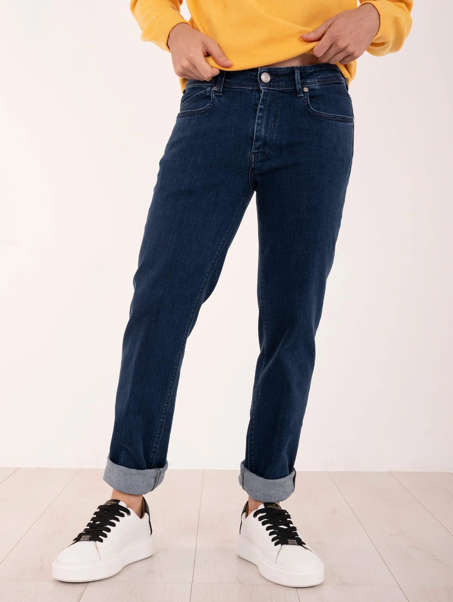 Blue Rubens Stretch Cotton Slim Fit Jeans - Re-Hash